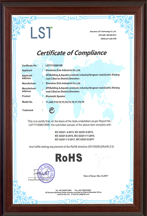 Certyfikat RoHs